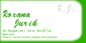 roxana jurik business card
